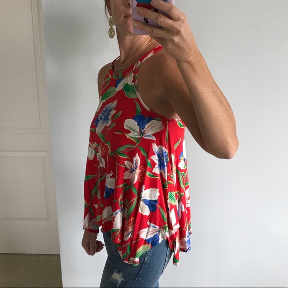 Red Floral Tank - Picture 3 of 5